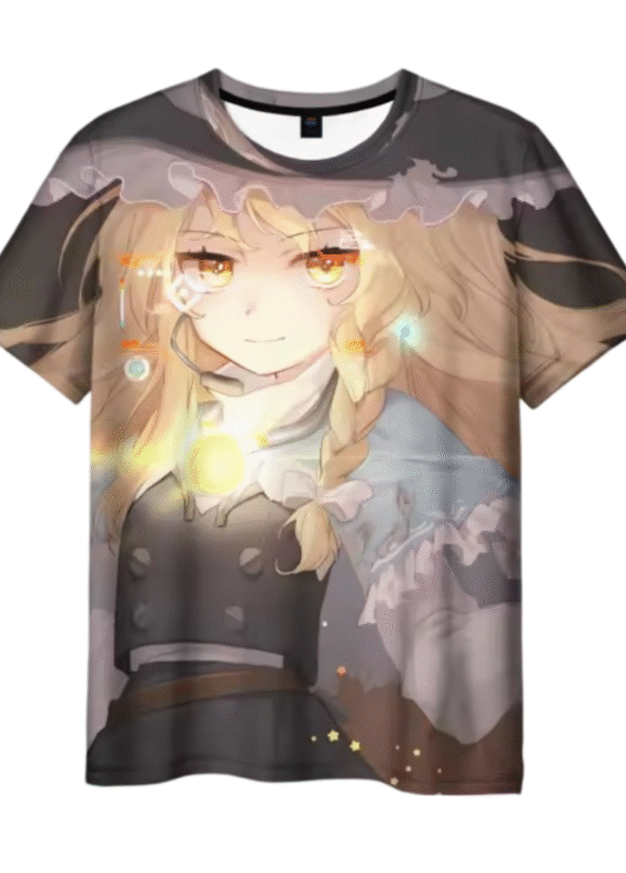 Touhou Project Anime Marisa Kirisame 3D Printed T-Shirt