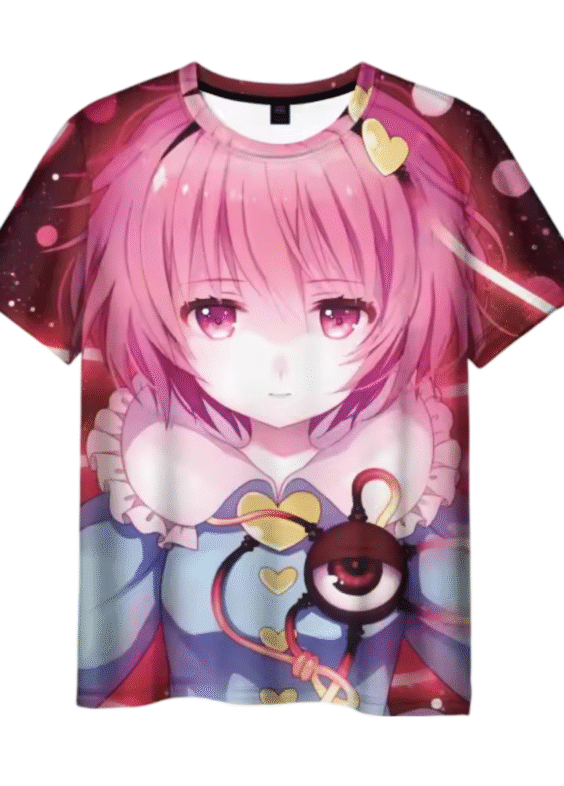 Anime Touhou Project Satori Komeiji 3D Printed T-Shirt