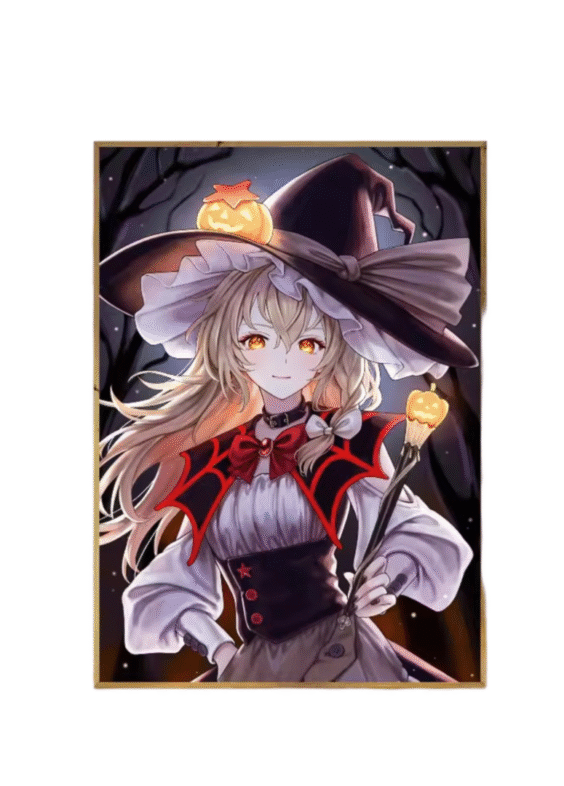 Anime Halloween Touhou Project Marisa Kirisame Poster Wall Art