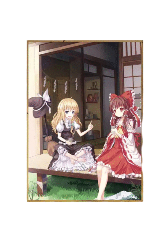 Anime Touhou Project Marisa Kirisame And Reimu Hakurei Poster Wall Art