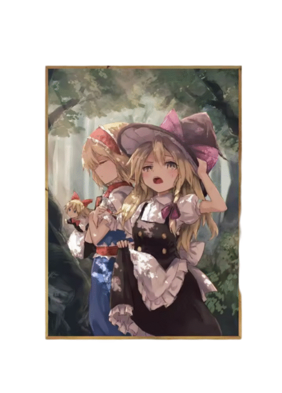 Anime Touhou Project Marisa Kirisame And Alice Margatroid Poster Wall Art