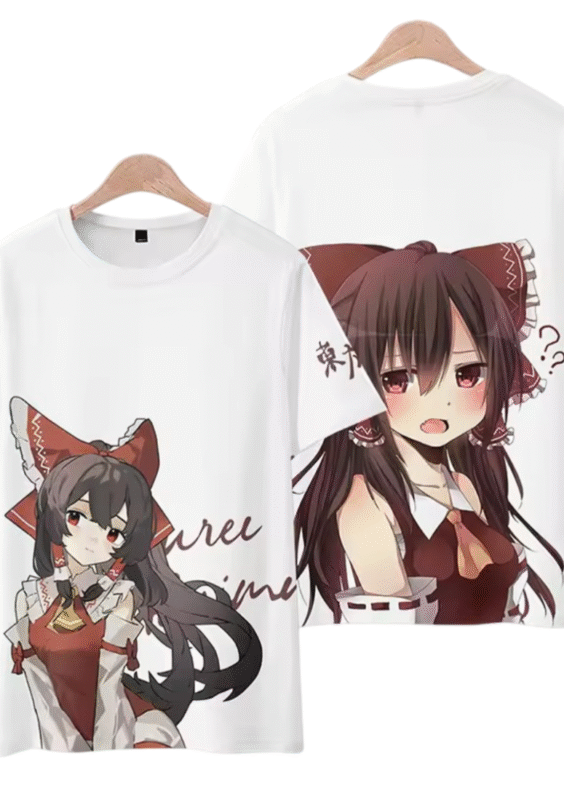 Anime Touhou Project Reimu Hakurei Short Sleeve T-Shirt
