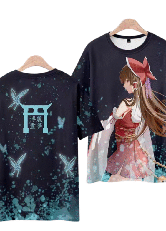 Anime Touhou Project Reimu Hakurei Printed T-Shirt