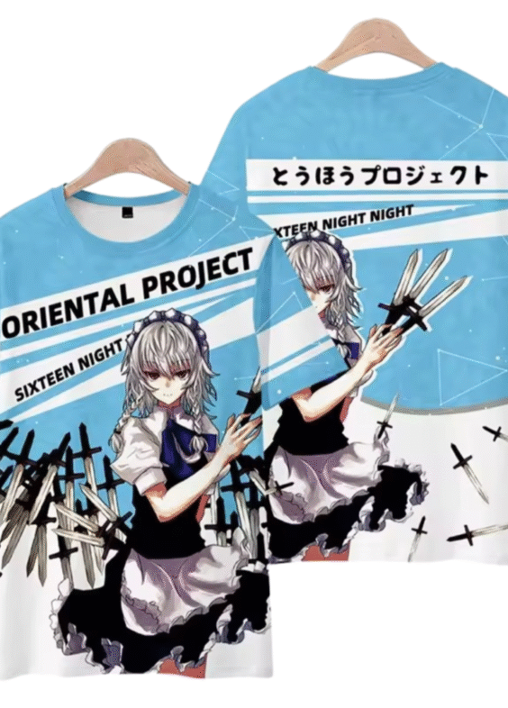 Anime Touhou Project Sakuya Izayoi Casual T-Shirt