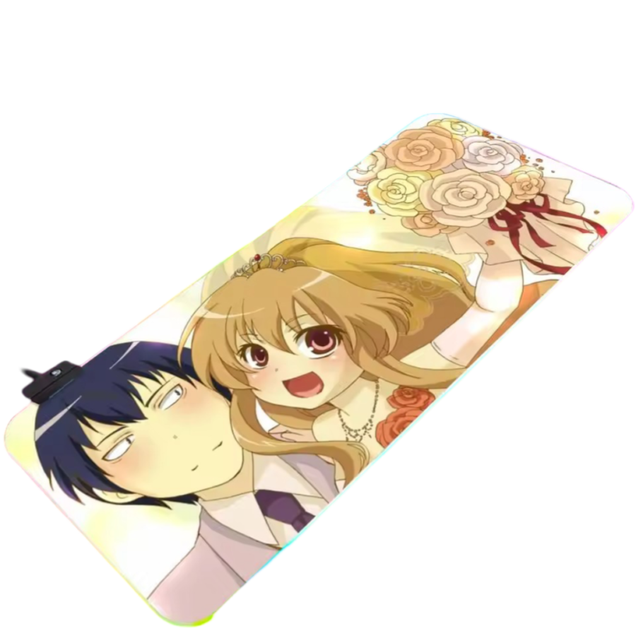 Anime Toradora! Ryuji Takasu And Taiga Aisaka LED Mouse Pad
