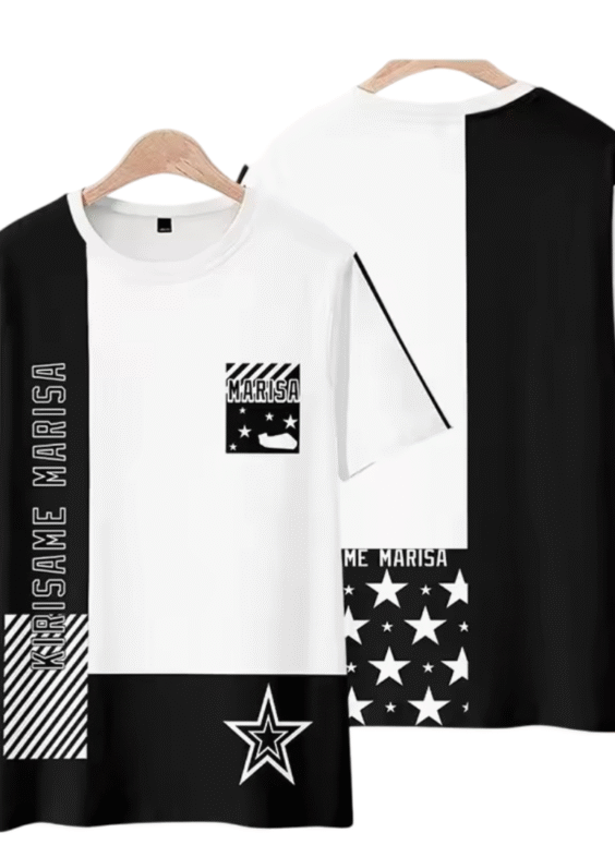 Anime Touhou Project Marisa Kirisame White And Black T-Shirt