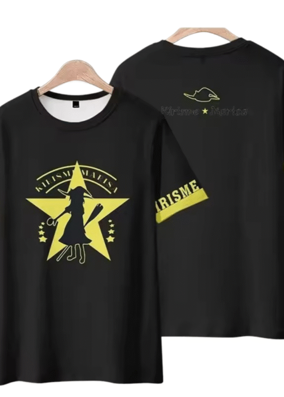 Anime Touhou Project Marisa Kirisame Black T-Shirt