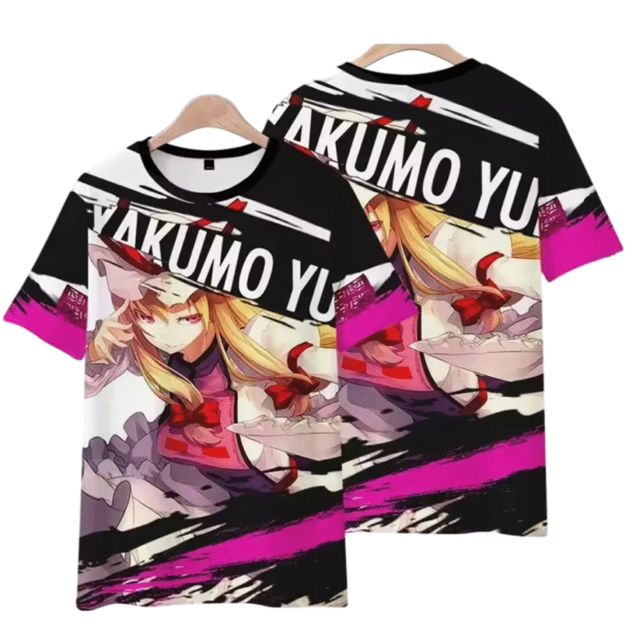 Anime Touhou Project Yukari Yakumo Printed T-Shirt Anime Touhou Project Yukari Yakumo Printed T-Shirt
