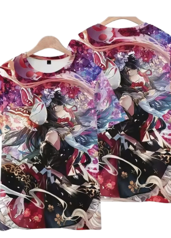 Touhou Project Reimu Hakurei Anime Printed T-Shirt