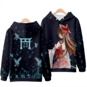 Touhou Project Anime Reimu Hakurei 3D Print Hoodie