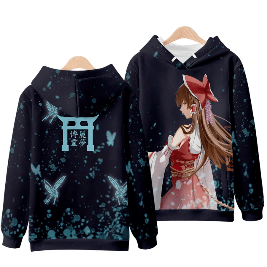 Touhou Project Anime Reimu Hakurei 3D Print Hoodie Touhou Project Anime Reimu Hakurei 3D Print Hoodie