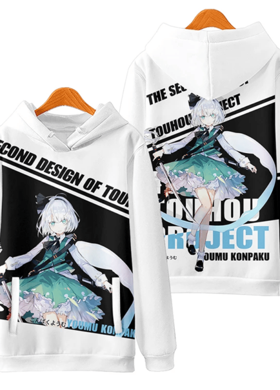 Anime Touhou Project Youmu Konpaku 3D Print Hoodie