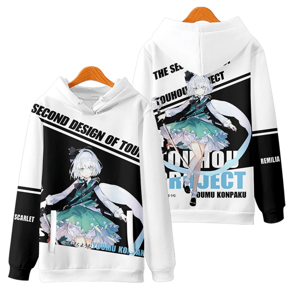Anime Touhou Project Youmu Konpaku 3D Print Hoodie Anime Touhou Project Youmu Konpaku 3D Print Hoodie