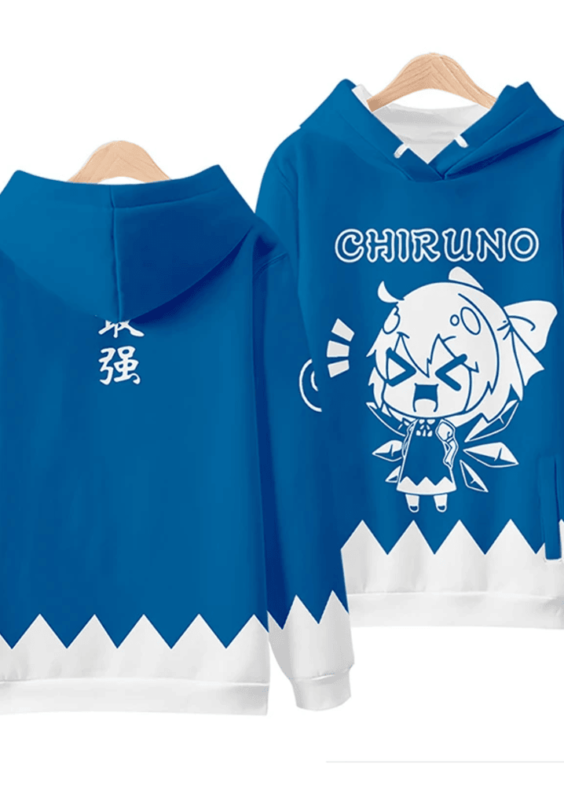Anime Touhou Project Chiruno 3D Print Hoodie