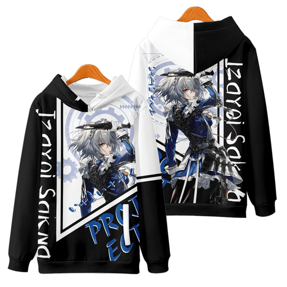 Anime Touhou Project Izayoi Sakuya 3D Print Hoodie Anime Touhou Project Izayoi Sakuya 3D Print Hoodie