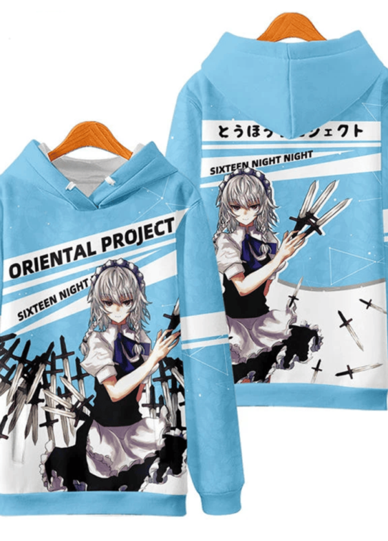 Anime Touhou Project Sakuya Izayoi 3D Print Hoodie