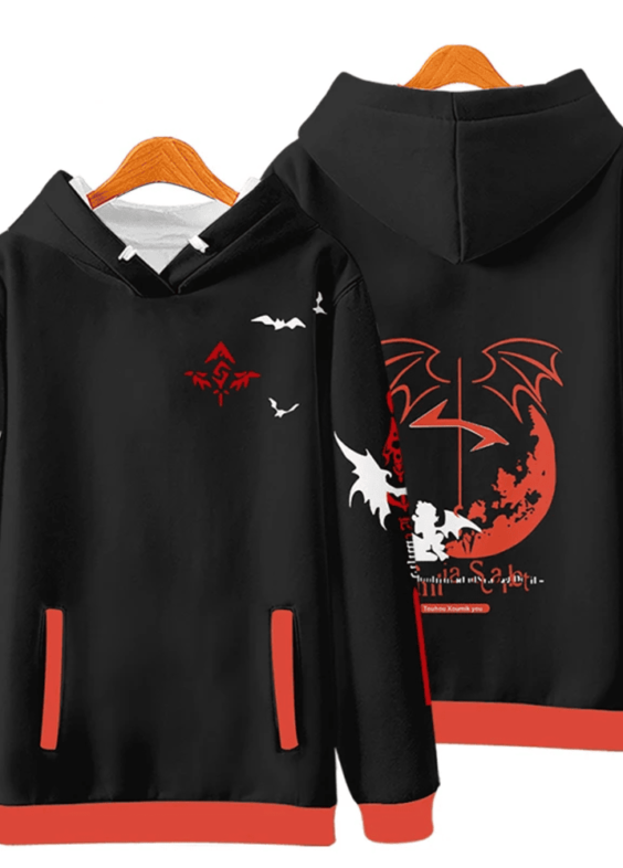 Touhou Project Remilia Scarlet Anime Printed Hoodie