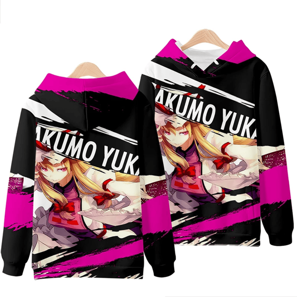 Anime Touhou Project Yakumo Yukari 3D Print Hoodie Anime Touhou Project Yakumo Yukari 3D Print Hoodie