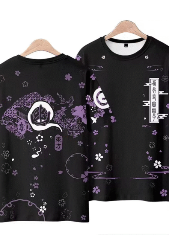 Anime Touhou Project Yuyuko Saigyouji 3D Printed T-Shirt