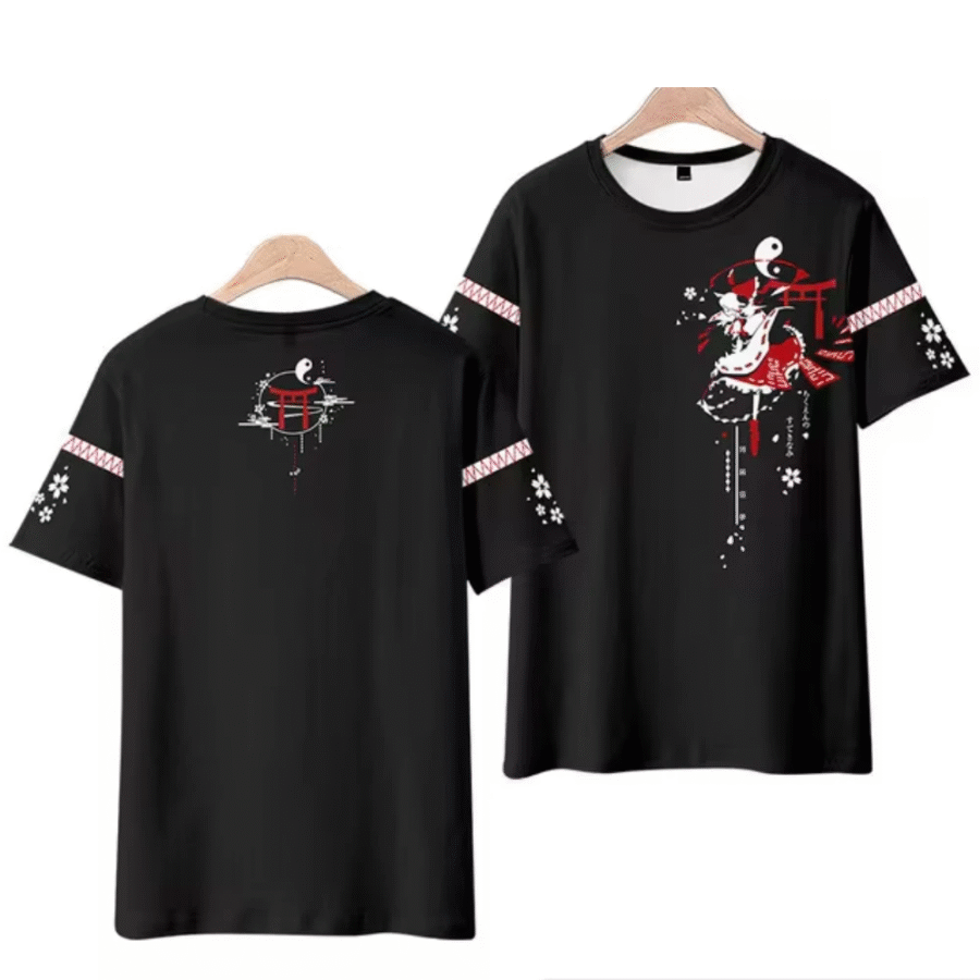 Touhou Project Anime Reimu Hakurei 3D Printed T-Shirt Touhou Project Anime Reimu Hakurei 3D Printed T-Shirt
