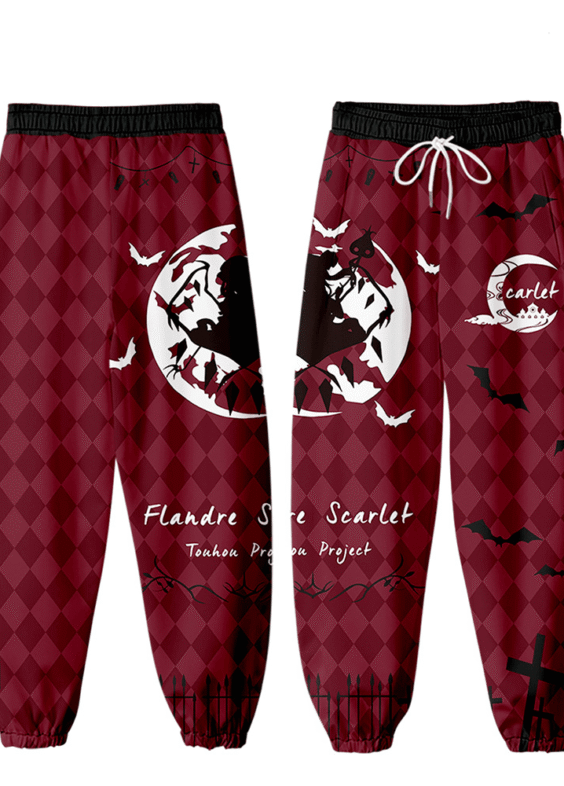 Anime Touhou Project Flandre Scarlet 3D Print Jogger Pant