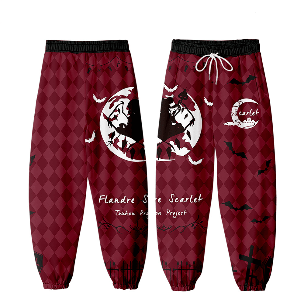Anime Touhou Project Flandre Scarlet 3D Print Jogger Pant Anime Touhou Project Flandre Scarlet 3D Print Jogger Pant