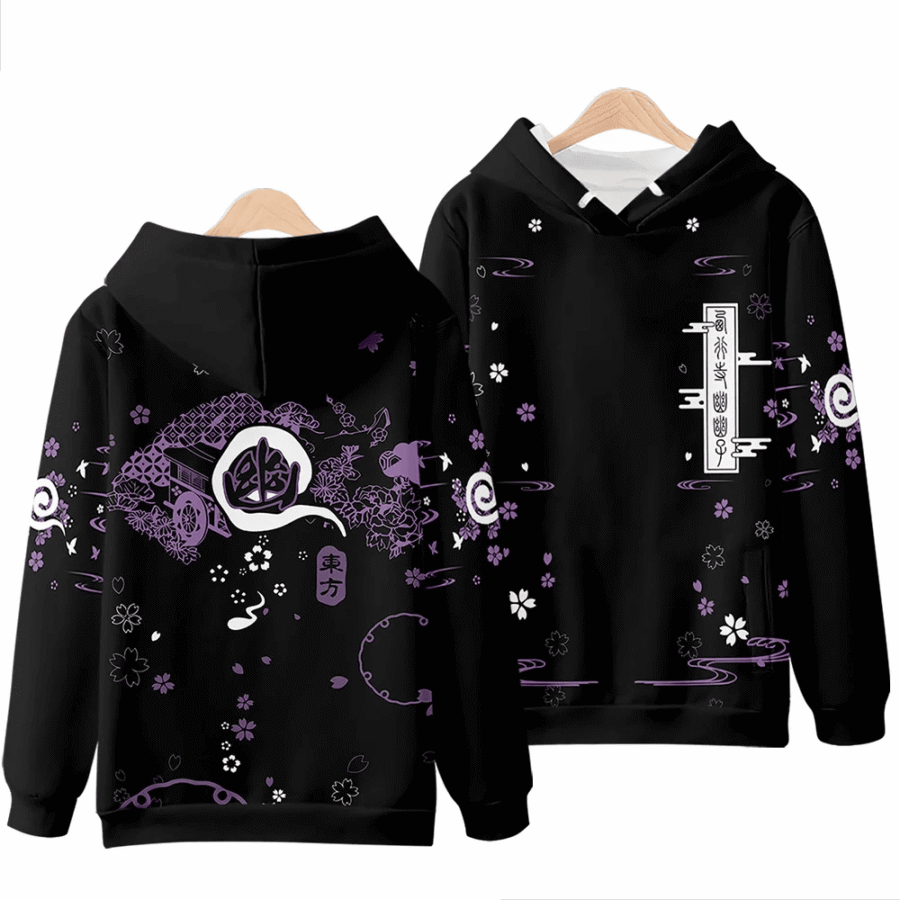Anime Touhou Project Yuyuko Saigyouji 3D Printed Sweatshirt Anime Touhou Project Yuyuko Saigyouji 3D Printed Sweatshirt