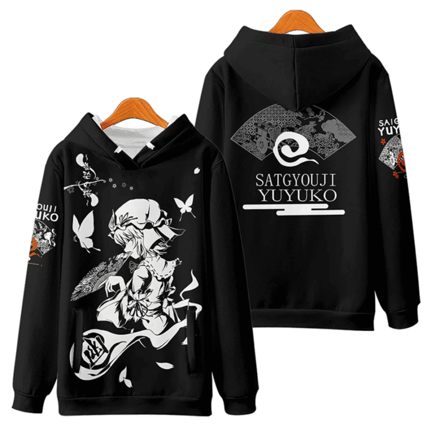 Anime Touhou Project Saigyouji Yuyuko 3D Printed Sweatshirt Anime Touhou Project Saigyouji Yuyuko 3D Printed Sweatshirt