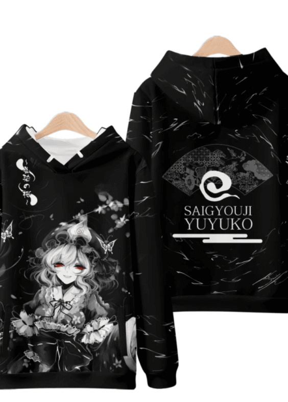 Touhou Project Anime Saigyouji Yuyuko 3D Printed Sweatshirt