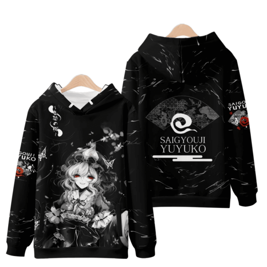 Touhou Project Anime Saigyouji Yuyuko 3D Printed Sweatshirt Touhou Project Anime Saigyouji Yuyuko 3D Printed Sweatshirt