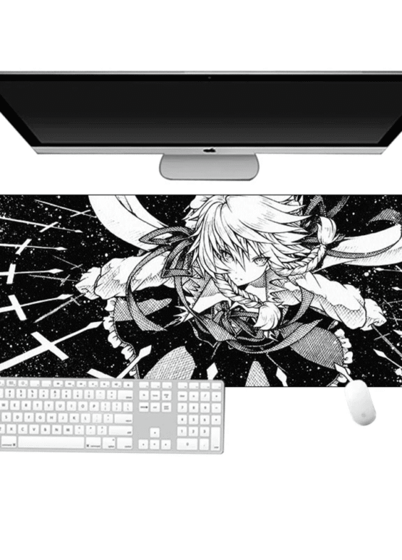 Anime Touhou Project Sakuya Izayoi Gaming Black Mouse Pad