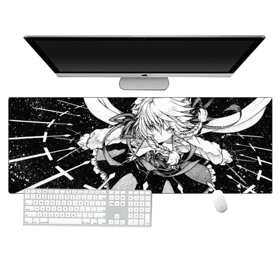 Anime Touhou Project Sakuya Izayoi Gaming Black Mouse Pad Anime Touhou Project Sakuya Izayoi Gaming Black Mouse Pad