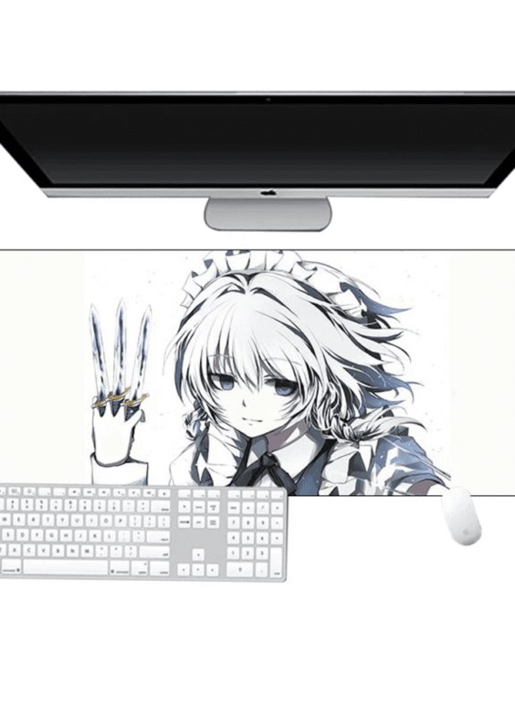 Anime Touhou Project Sakuya Izayoi White Mouse Pad