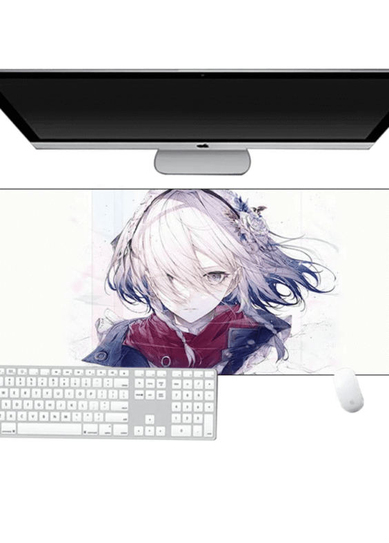 Anime Touhou Project Sakuya Izayoi Gaming White Mouse Pad