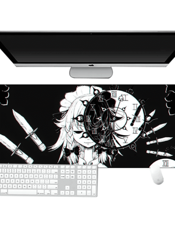 Anime Touhou Project Sakuya Izayoi Black Mouse Pad