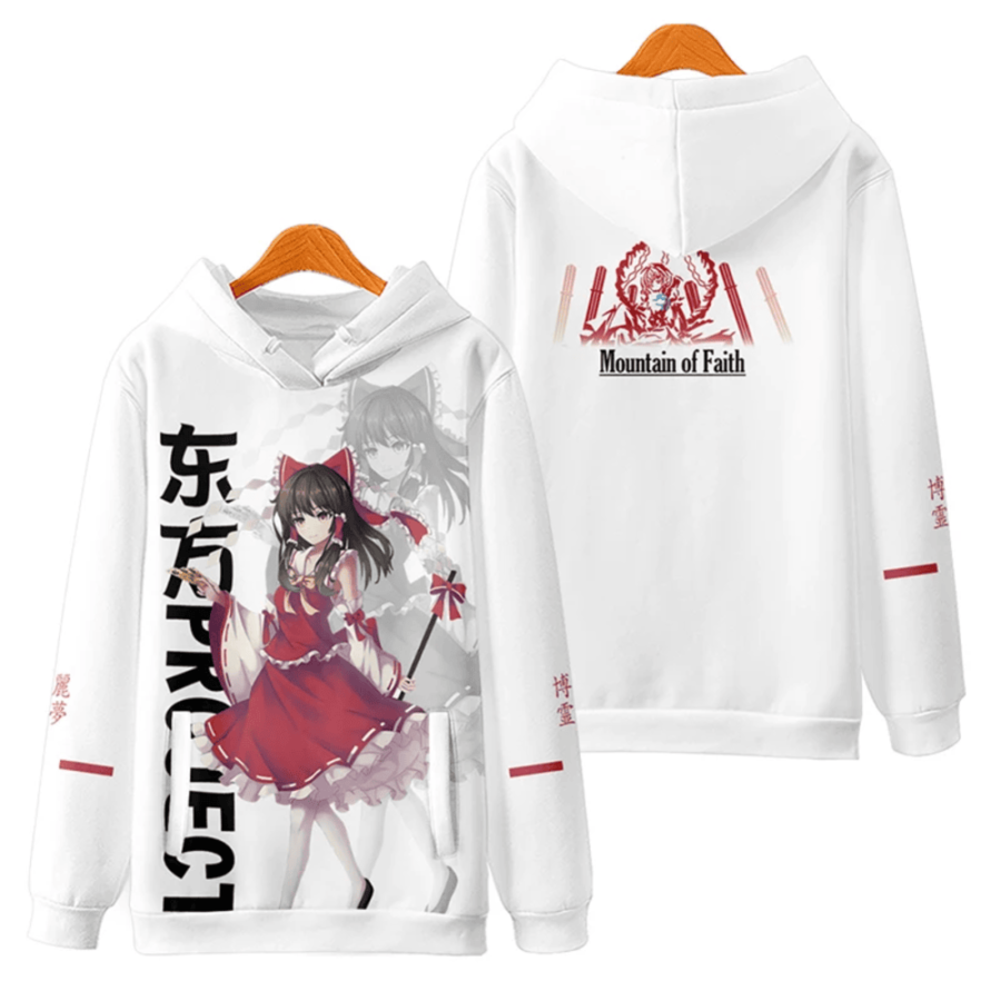 Anime Touhou Project Reimu Hakurei Casual Hoodie Anime Touhou Project Reimu Hakurei Casual Hoodie