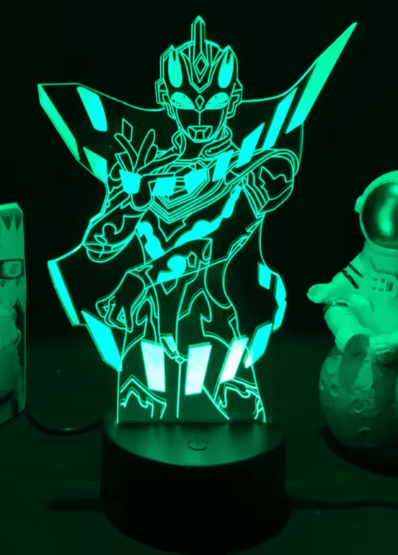 Anime Ultraman Zero LED Acrylic 3D Illusion Night Light