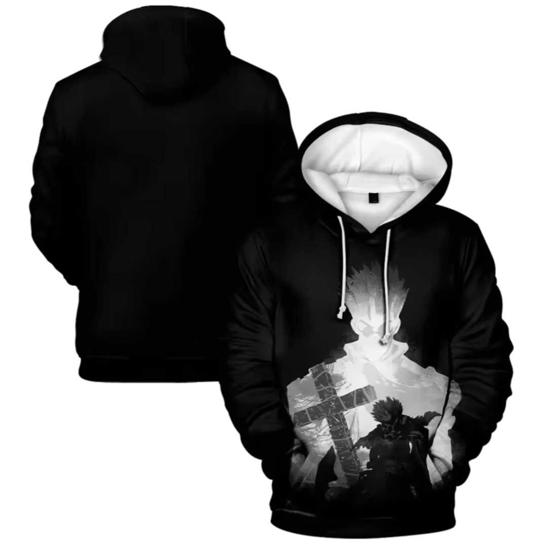 Anime Trigun Vash The Stampede 3D Printed Casual Black Hoodie Anime Trigun Vash The Stampede 3D Printed Casual Black Hoodie