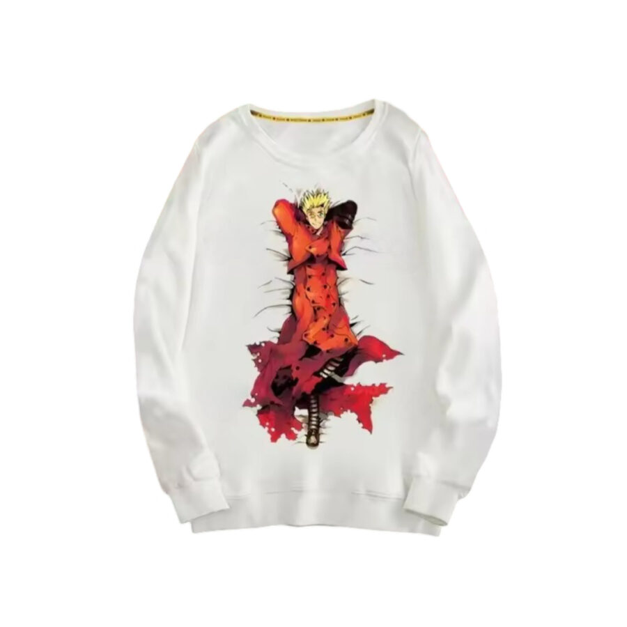 Anime Trigun Vash The Stampede Long Sleeve Sweatshirt Anime Trigun Vash The Stampede Long Sleeve Sweatshirt
