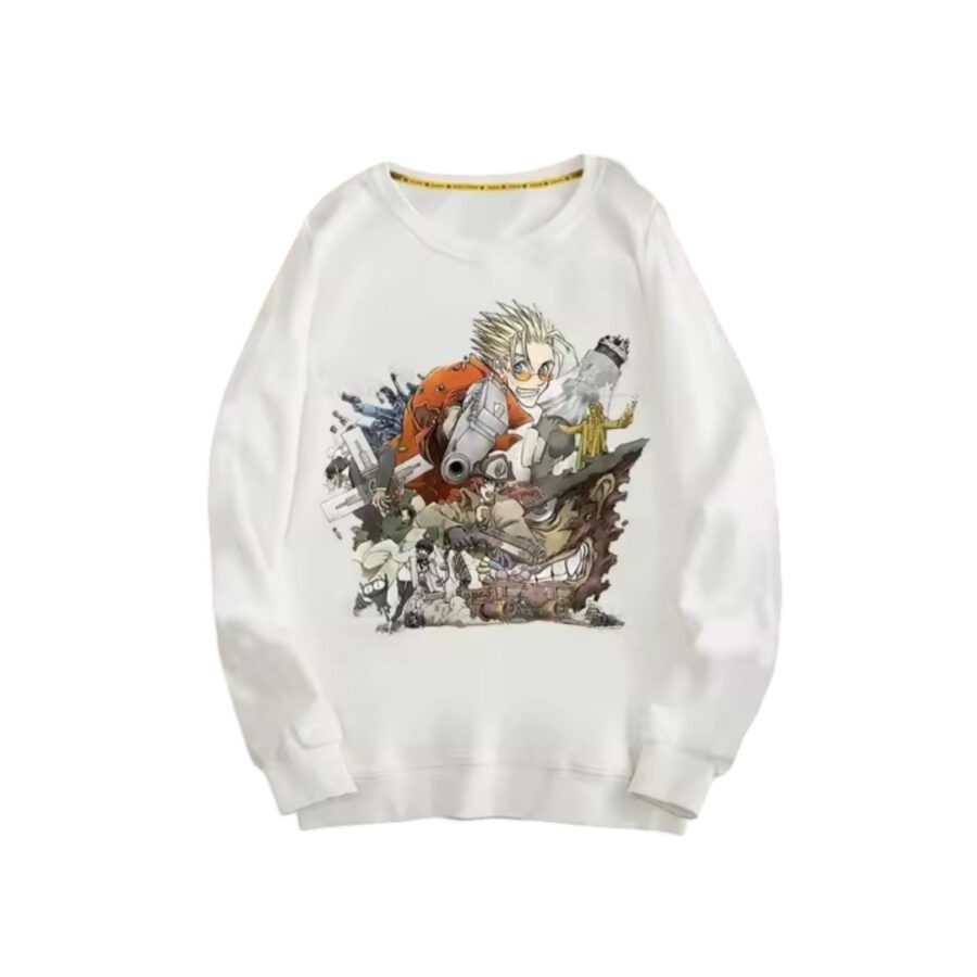 Anime Trigun: Badlands Rumble White Sweatshirt Anime Trigun: Badlands Rumble White Sweatshirt