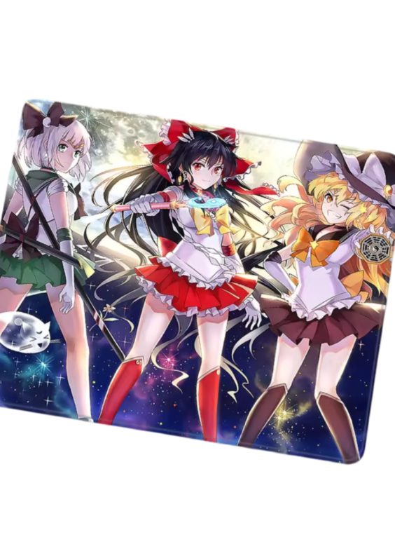 Anime Touhou Project Reimu And Youmu With Marisa Gaming Mouse Pad
