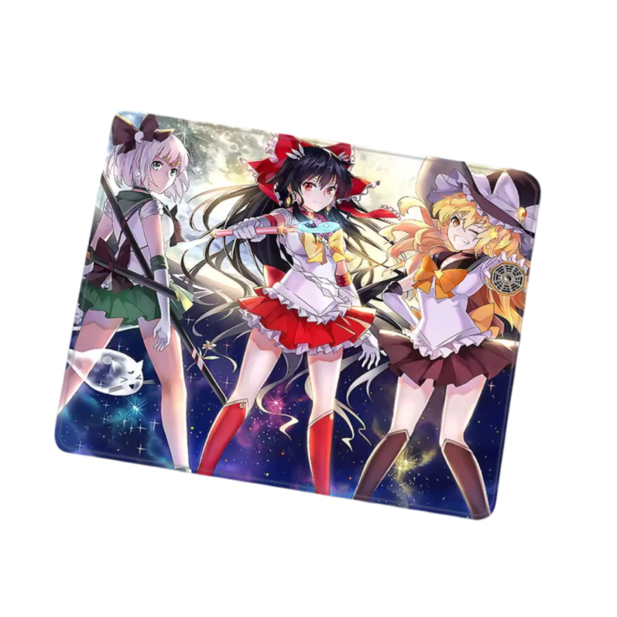Anime Touhou Project Reimu And Youmu With Marisa Gaming Mouse Pad Anime Touhou Project Reimu And Youmu With Marisa Gaming Mouse Pad