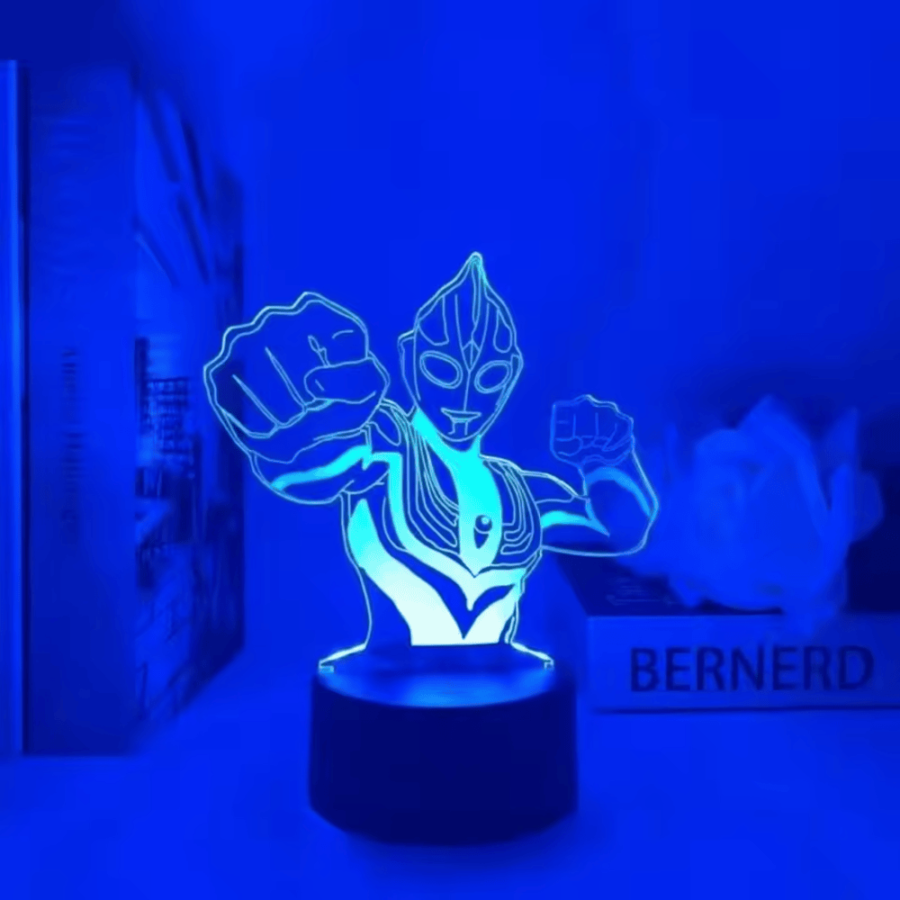 Anime Ultraman Tiga LED Acrylic 3D Illusion Night Light