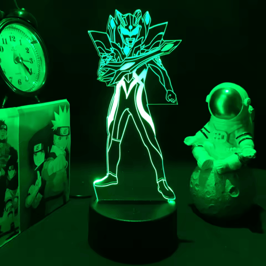 Anime Ultraman Zero Green LED Acrylic 3D Illusion Night Light