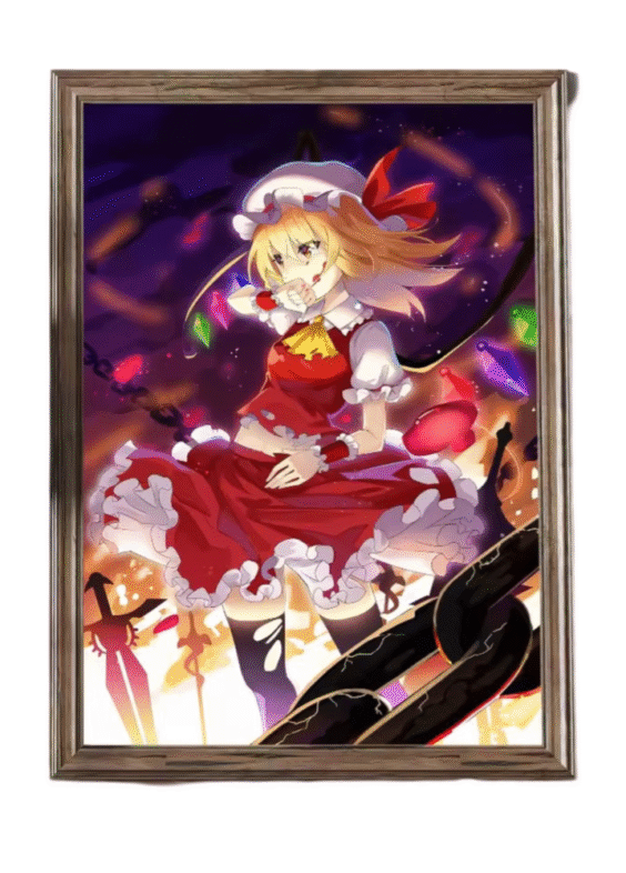 Touhou Project Anime Flandre Scarlet Print Wall Art Poster