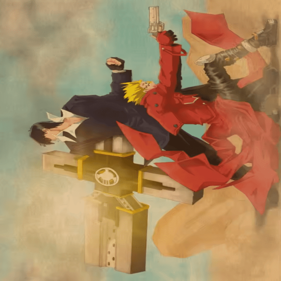 Trigun Anime Vash And Nicholas Painting Wall Art Trigun Anime Vash And Nicholas Painting Wall Art