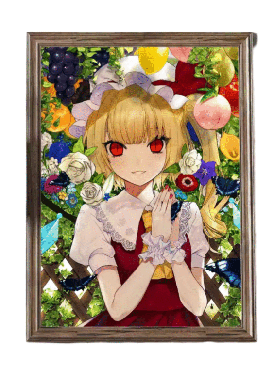 Anime Touhou Project Flandre Scarlet Print Wall Art Poster