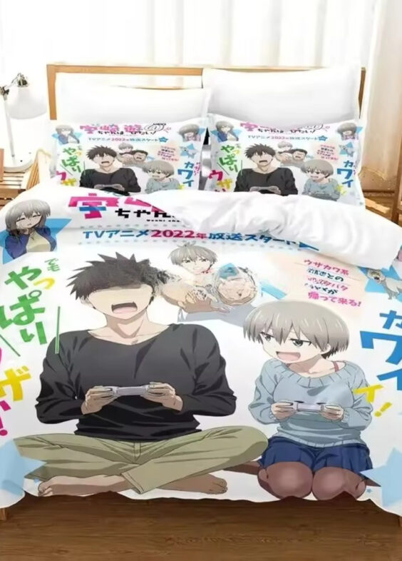 Anime Uzaki-Chan Wants To Hang Out! Character Fleece Bedding Set