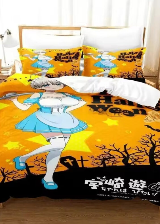 Anime Uzaki-Chan Wants To Hang Out! Halloween Hana Uzaki Bedding Set