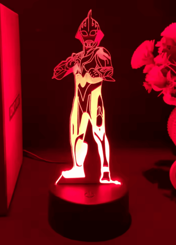 Anime Dark Ultraman LED Acrylic 3D Illusion Night Light